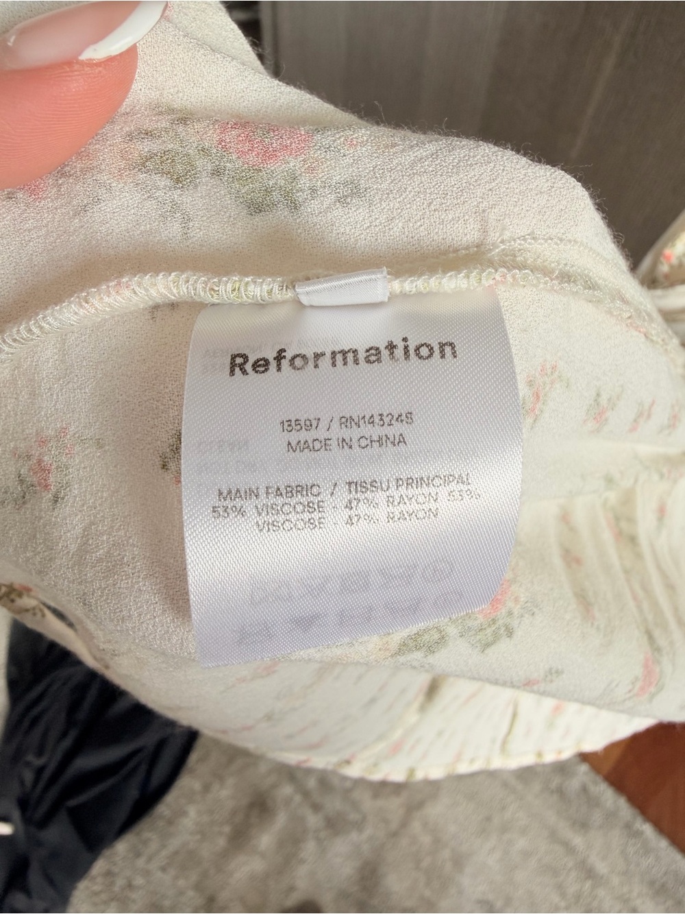 Reformation Cream Floral Wrap Midi Dress - Picture 5 of 6